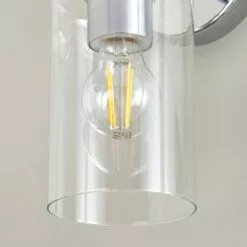 Dunelm Fryer Chrome Bathroom Wall Light -all lighting Sales Store 30789841 alt02