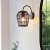Dunelm Kirra Bathroom Faux Rattan Wall Light -all lighting Sales Store 30789857