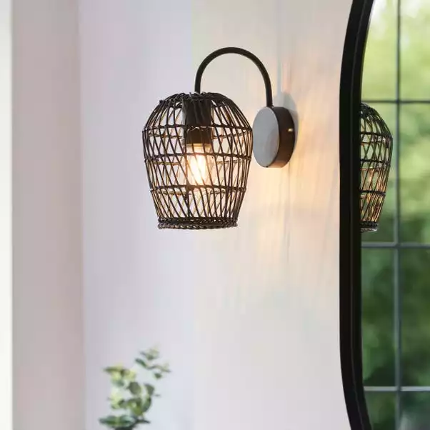 Dunelm Kirra Bathroom Faux Rattan Wall Light 3 Dunelm Kirra Bathroom Faux Rattan Wall Light