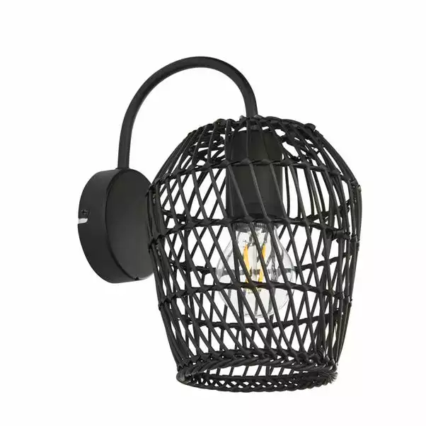 Dunelm Kirra Bathroom Faux Rattan Wall Light 8 Dunelm Kirra Bathroom Faux Rattan Wall Light - Image 6