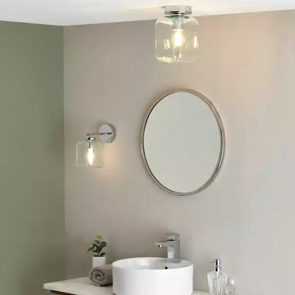 Dunelm Lucia Green Bathroom 1 Light Flush Ceiling Fitting 7 Dunelm Lucia Green Bathroom 1 Light Flush Ceiling Fitting - Image 5