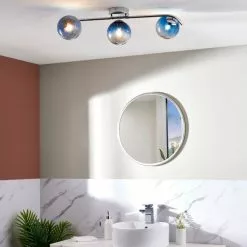 Dunelm Torbay Blue Bathroom 3 Light Semi Flush Ceiling Fitting 12 Dunelm Torbay Blue Bathroom 3 Light Semi Flush Ceiling Fitting -all lighting Sales Store 30789863 alt04