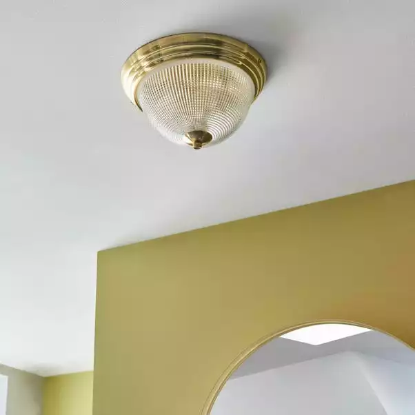 Dunelm Gleeson Prismatic Bathroom 1 Light Flush Ceiling Fitting 4 Dunelm Gleeson Prismatic Bathroom 1 Light Flush Ceiling Fitting - Image 2