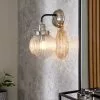 Dunelm Broden Ribbed Chrome Wall Light -all lighting Sales Store 30789885