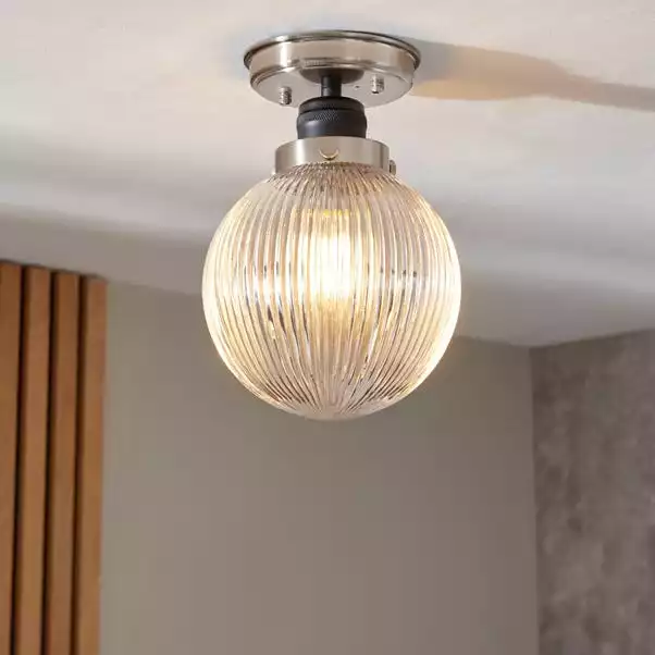 Dunelm Broden Ribbed 1 Light Flush Bathroom Ceiling Fitting 3 Dunelm Broden Ribbed 1 Light Flush Bathroom Ceiling Fitting