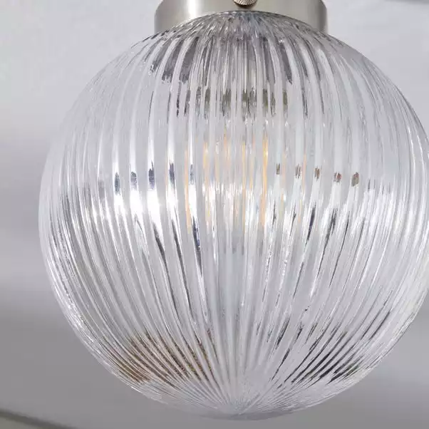 Dunelm Broden Ribbed 1 Light Flush Bathroom Ceiling Fitting 5 Dunelm Broden Ribbed 1 Light Flush Bathroom Ceiling Fitting - Image 3