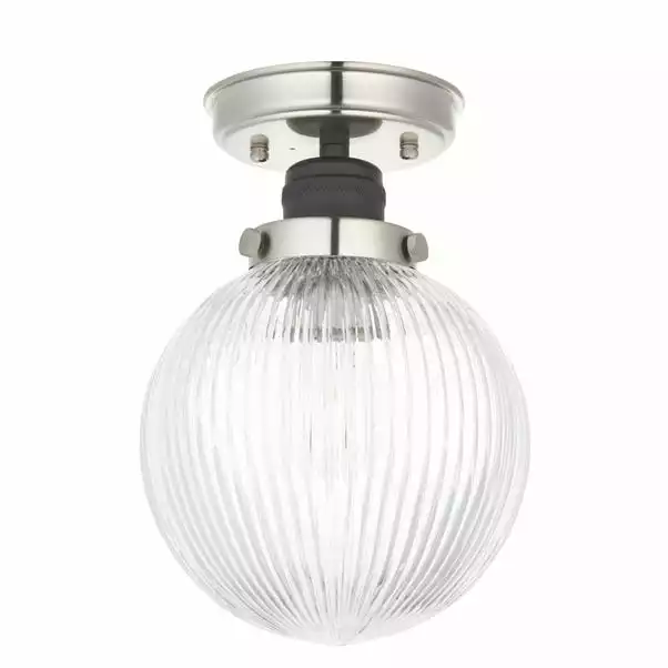 Dunelm Broden Ribbed 1 Light Flush Bathroom Ceiling Fitting 8 Dunelm Broden Ribbed 1 Light Flush Bathroom Ceiling Fitting - Image 6