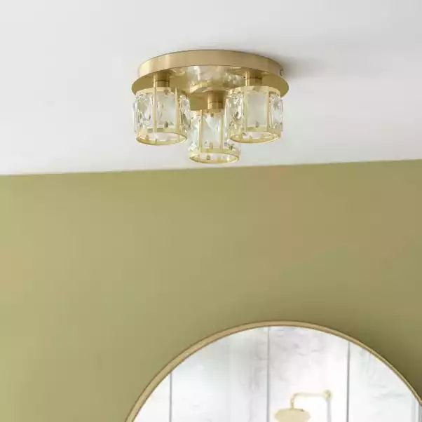 Dunelm Kylie Bathroom 3 Light Flush Ceiling Fitting 4 Dunelm Kylie Bathroom 3 Light Flush Ceiling Fitting - Image 2