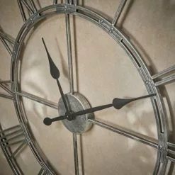 Dunelm Indoor Outdoor Skeleton Clock 100cm Chrome 9 Dunelm Indoor Outdoor Skeleton Clock 100cm Chrome -all lighting Sales Store 30791945 alt02