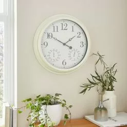 Dunelm Indoor Outdoor Country Cream Clock 40cm -all lighting Sales Store 30792006 alt01
