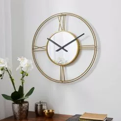 Dunelm Indoor Outdoor Luxe Gold Clock 60cm 8 Dunelm Indoor Outdoor Luxe Gold Clock 60cm -all lighting Sales Store 30792008 alt01