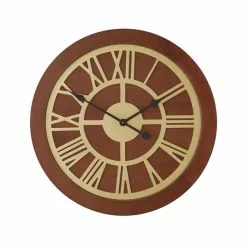 Dunelm Wooden Clock Walnut Gold 60cm 7 Dunelm Wooden Clock Walnut Gold 60cm -all lighting Sales Store 30792012 alt02