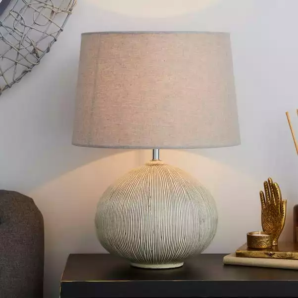 Dunelm Dahlia Scratched Resin Grey Table Lamp 3 Dunelm Dahlia Scratched Resin Grey Table Lamp