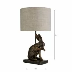 Dunelm Hare Licking Paw Table Lamp Ant Brs 10 Dunelm Hare Licking Paw Table Lamp Ant Brs -all lighting Sales Store 30792140 alt04