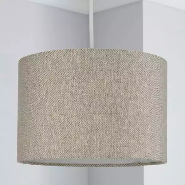 Dunelm Lennox Herringbone Lamp Shade 28cm Grey 4 Dunelm Lennox Herringbone Lamp Shade 28cm Grey - Image 2