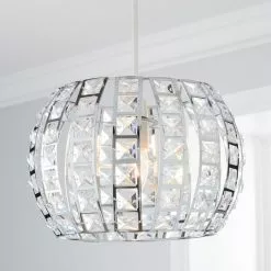 Dunelm West End Chrome Easy Fit Pendant