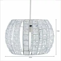 Dunelm West End Chrome Easy Fit Pendant -all lighting Sales Store 30792360 alt04