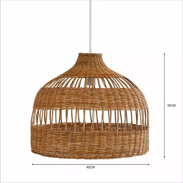 Dunelm Priyanka Rattan Easy Fit Pendant 7 Dunelm Priyanka Rattan Easy Fit Pendant - Image 5