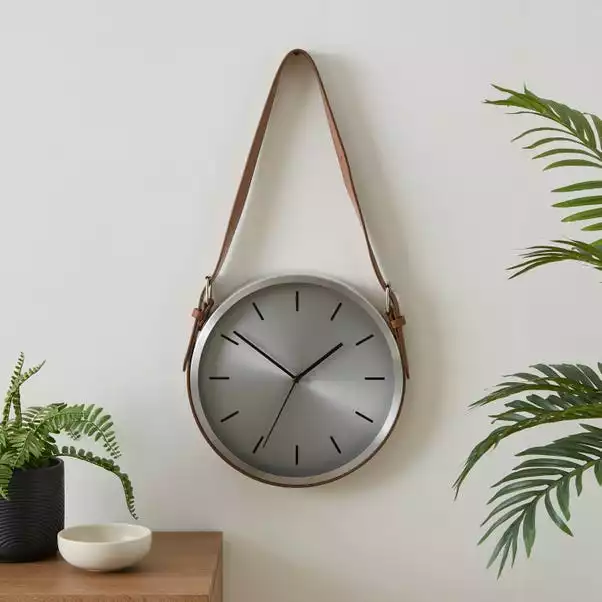 Dunelm Silver Metal Hanging Clock 30cm 3 Dunelm Silver Metal Hanging Clock 30cm