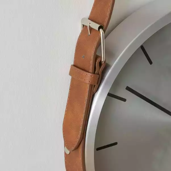 Dunelm Silver Metal Hanging Clock 30cm 4 Dunelm Silver Metal Hanging Clock 30cm - Image 2