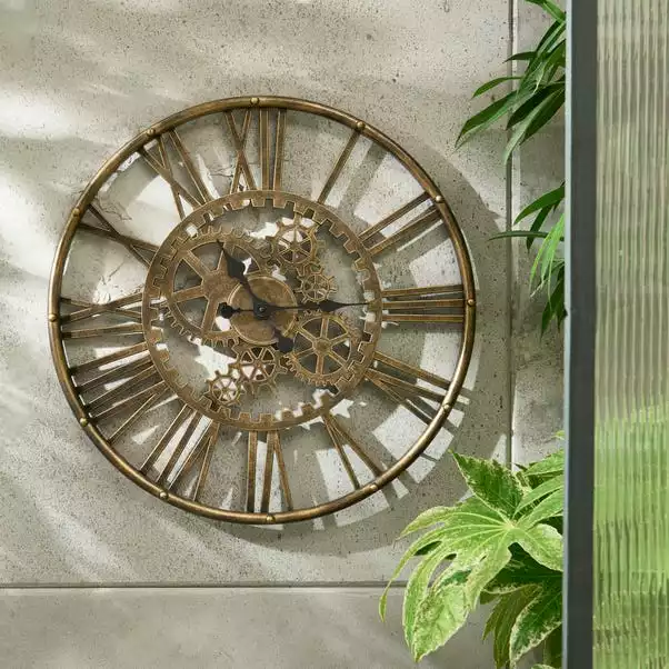 Dunelm Indoor Outdoor Cogs Clock 60cm 3 Dunelm Indoor Outdoor Cogs Clock 60cm