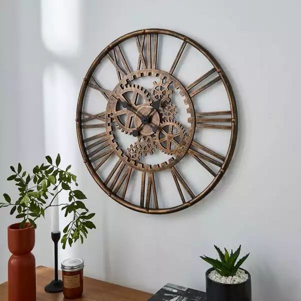Dunelm Indoor Outdoor Cogs Clock 60cm 4 Dunelm Indoor Outdoor Cogs Clock 60cm - Image 2