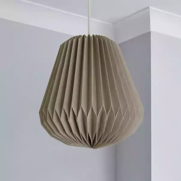 The Edited Life Origami Decagon Paper Pendant Grey 4 The Edited Life Origami Decagon Paper Pendant Grey - Image 2