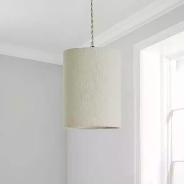 Dunelm Luna 15cm Cylinder Shade Natural 4 Dunelm Luna 15cm Cylinder Shade Natural - Image 2