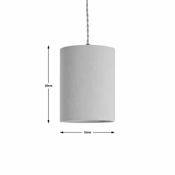 Dunelm Luna 15cm Cylinder Shade Natural 6 Dunelm Luna 15cm Cylinder Shade Natural - Image 4