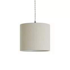 Dunelm Luna 20cm Drum Shade Natural 8 Dunelm Luna 20cm Drum Shade Natural -all lighting Sales Store 30796677 alt02