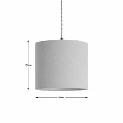 Dunelm Luna 20cm Drum Shade Natural 9 Dunelm Luna 20cm Drum Shade Natural -all lighting Sales Store 30796677 alt03