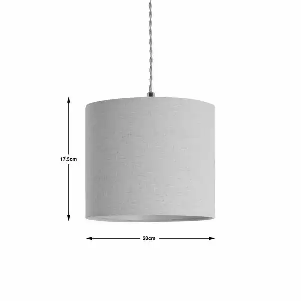 Dunelm Luna 20cm Drum Shade Natural 6 Dunelm Luna 20cm Drum Shade Natural - Image 4
