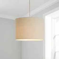 Dunelm Luna 28cm Drum Shade Natural