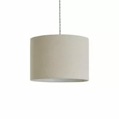 Dunelm Luna 28cm Drum Shade Natural 8 Dunelm Luna 28cm Drum Shade Natural -all lighting Sales Store 30796678 alt02