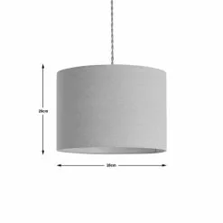 Dunelm Luna 28cm Drum Shade Natural 9 Dunelm Luna 28cm Drum Shade Natural -all lighting Sales Store 30796678 alt03