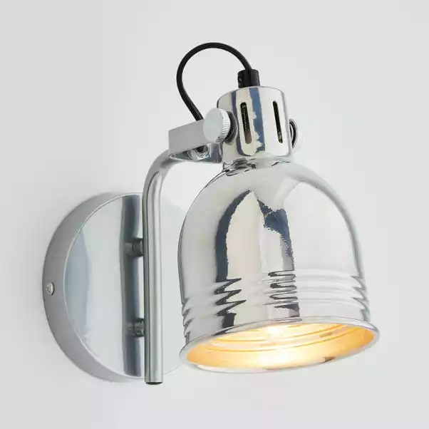 Dunelm Issac Chrome Effect Wall Light 3 Dunelm Issac Chrome Effect Wall Light