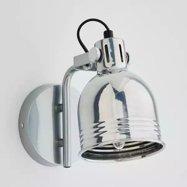 Dunelm Issac Chrome Effect Wall Light 4 Dunelm Issac Chrome Effect Wall Light - Image 2
