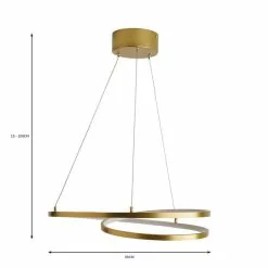 Dunelm Menton Integrated LED Swirl Ceiling Fitting -all lighting Sales Store 30798594 alt05