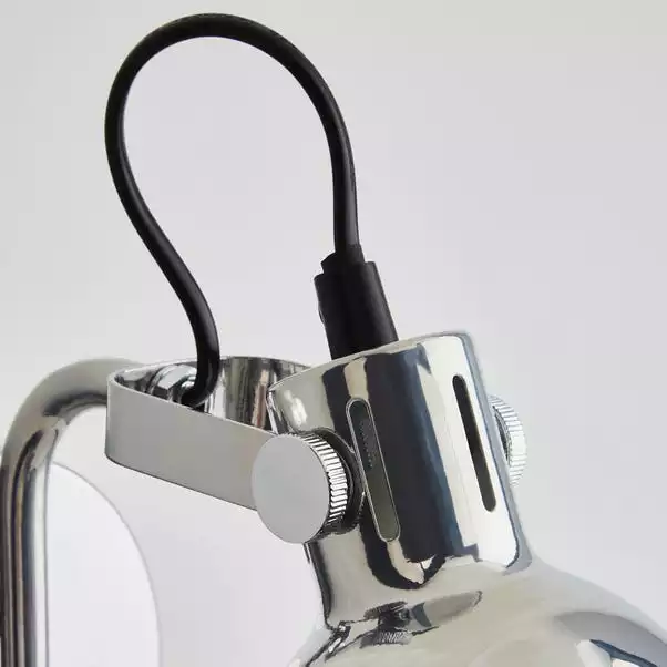 Dunelm Issac Chrome Effect Plug In Wall Light 5 Dunelm Issac Chrome Effect Plug In Wall Light - Image 3