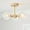 Dunelm Elodie 3 Light Semi Flush Ceiling Fitting 2 Dunelm Elodie 3 Light Semi Flush Ceiling Fitting -all lighting Sales Store 30798647