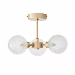 Dunelm Elodie 3 Light Semi Flush Ceiling Fitting 12 Dunelm Elodie 3 Light Semi Flush Ceiling Fitting -all lighting Sales Store 30798647 alt04