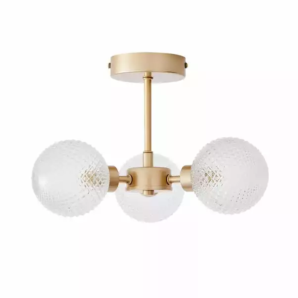 Dunelm Elodie 3 Light Semi Flush Ceiling Fitting 7 Dunelm Elodie 3 Light Semi Flush Ceiling Fitting - Image 5