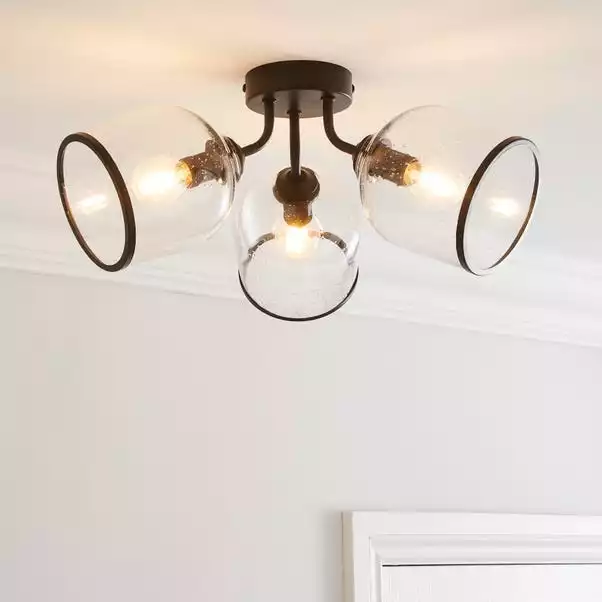 Dunelm Lenny 3 Light Semi Flush Ceiling Fitting 3 Dunelm Lenny 3 Light Semi Flush Ceiling Fitting