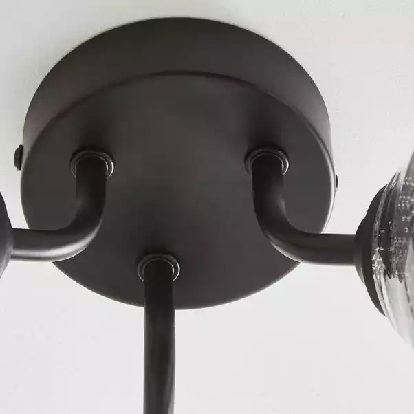 Dunelm Lenny 3 Light Semi Flush Ceiling Fitting 6 Dunelm Lenny 3 Light Semi Flush Ceiling Fitting - Image 4