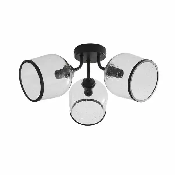 Dunelm Lenny 3 Light Semi Flush Ceiling Fitting 7 Dunelm Lenny 3 Light Semi Flush Ceiling Fitting - Image 5