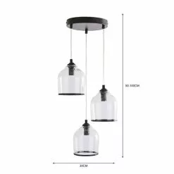 Dunelm Lenny 3 Light Cluster Ceiling Fitting 13 Dunelm Lenny 3 Light Cluster Ceiling Fitting -all lighting Sales Store 30798652 alt05
