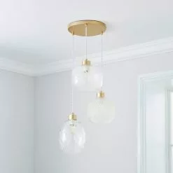 Dunelm Elodie Clear 3 Light Cluster Ceiling Fitting 8 Dunelm Elodie Clear 3 Light Cluster Ceiling Fitting -all lighting Sales Store 30798658 alt01