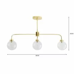 Dunelm Tanner 3 Light Bar Ceiling Fitting -all lighting Sales Store 30798666 alt05