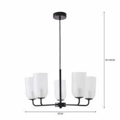 Dunelm Palazzo Frosted 5 Light Chandelier 13 Dunelm Palazzo Frosted 5 Light Chandelier -all lighting Sales Store 30798680 alt05