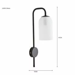 Dunelm Palazzo Frosted Plug In Wall Lamp -all lighting Sales Store 30798683 alt05